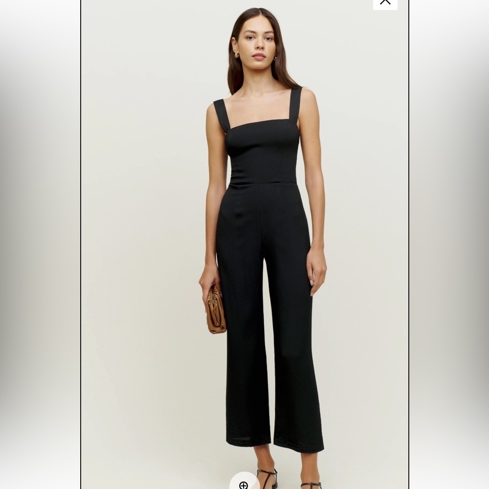 Reformation cropped jumpsuit green size L